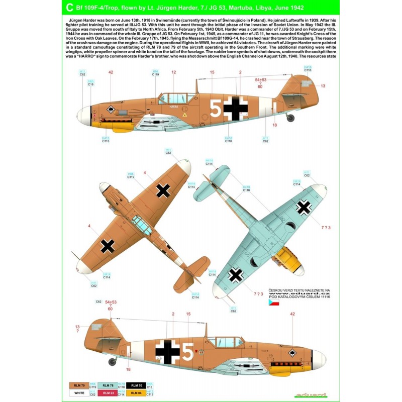 Messerschmitt Bf 109 Stencils Markings 1 48