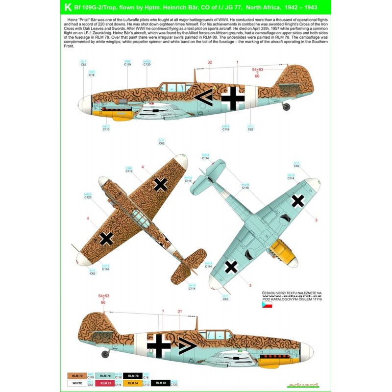 HGW 1/32 Messerschmitt Bf-109F/Bf-109G/Bf-109K Seat Belts # 132002 
