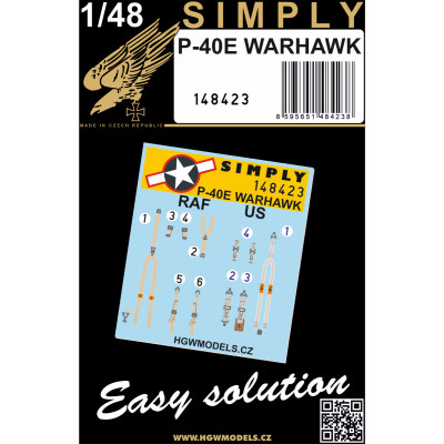 P-40E Warhawk - Seatbelts 1/48 - 148423