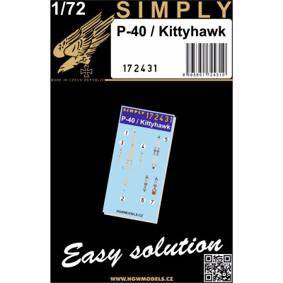 P-40 / Kittyhawk - Seatbelts 1/72 - 172431