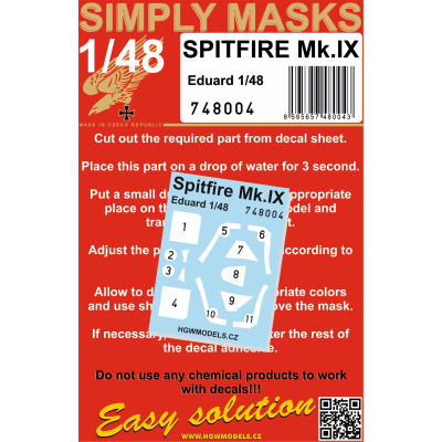 Spitfire Mk.IX - Simply Masks 1/48 - 748004
