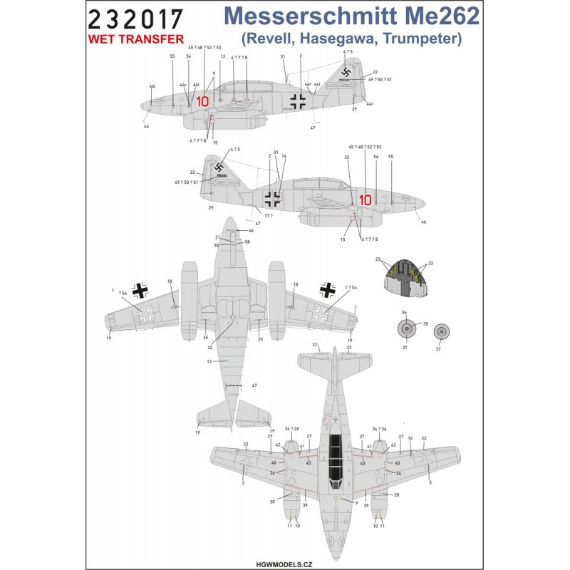messerschmitt 262 blueprint