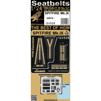 SPITFIRE Mk.IX  - Pásy 1/24 - 124526
