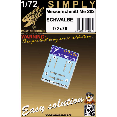 Me 262 Schawlbe - Seatbelts 1/72 - 172436