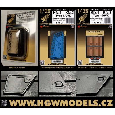 Kfz.1 / Kfz. 2 Type 170 VK - DOOR HARDWARE 1/35 - 135901