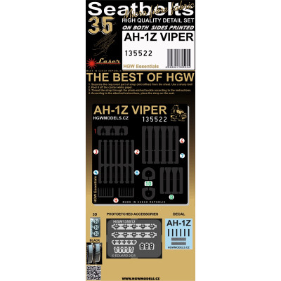 AH-1Z VIPER - Pásy + Doplňky 1/35 - 135522