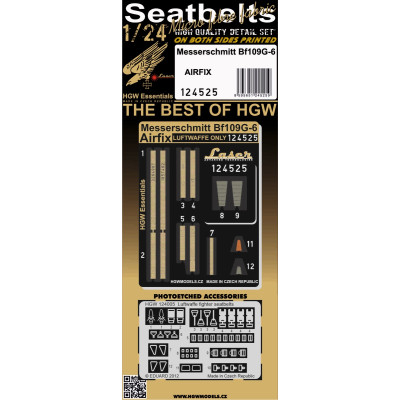 Bf 109G-5/6  - Pásy 1/24 - 124525