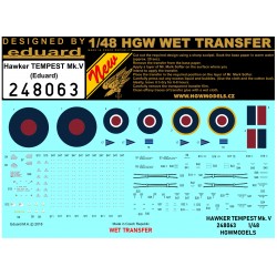 Hawker TEMPEST Mk.V  - Stencils 1/48 - 248063